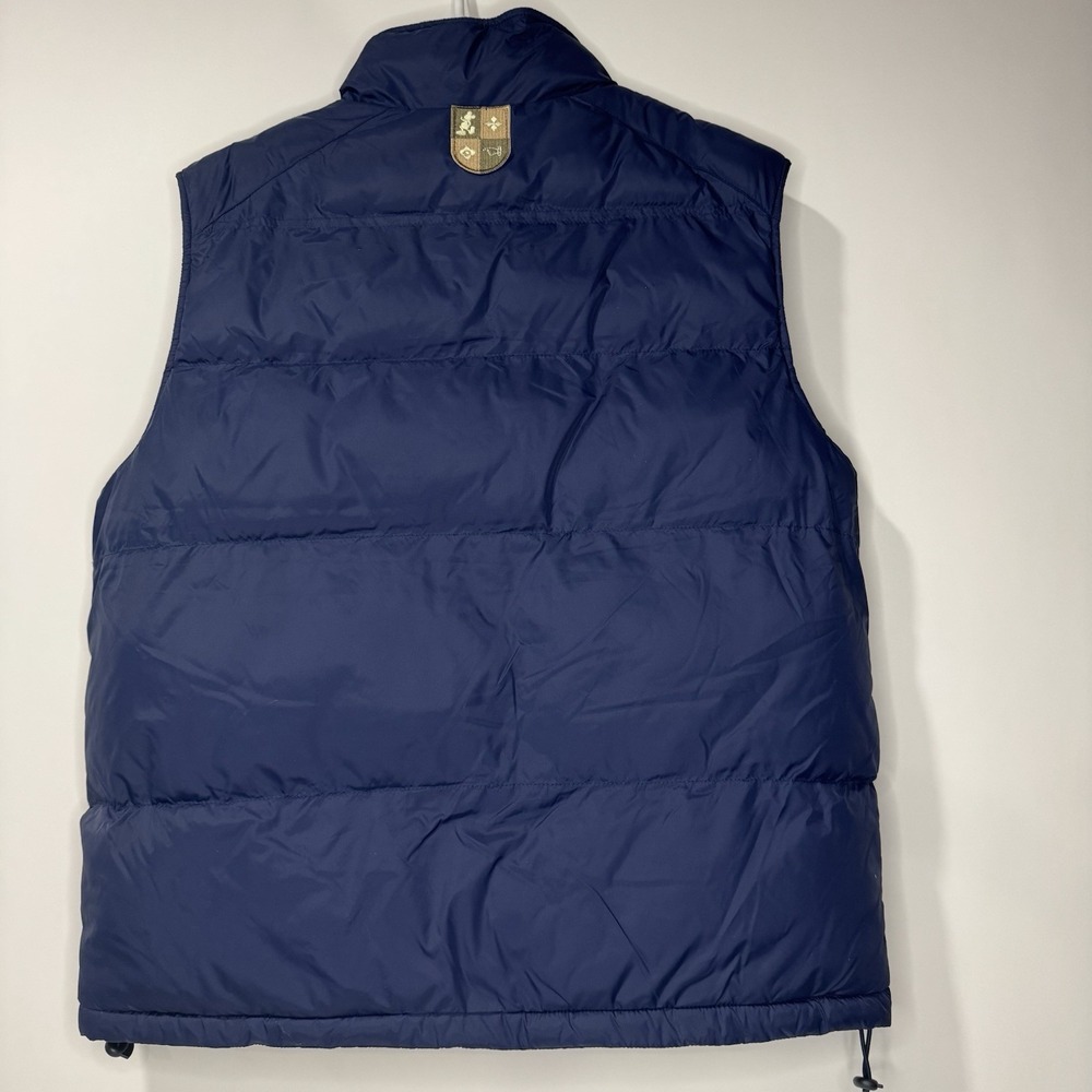Disney Mickey Mouse Puffy Vest Navy Blue Size Medium Full Zip Fleece Lined - Picture 2 of 10